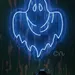 Blue Ghost Neon Sign – 39x32 Large Spooky Halloween LED Wall Light, Creepy Haunted Spirit Neon Artwork for Bar, Bedroom, Party, Haunted House, Game Room, Horror Decor, Scary Neon Ghost Decoration 1