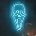 Custom Neon | Ghost Face Neon Sign | Blue | 24x13 2