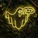 19x24 Neon Ghost “Boo” Sign – Yellow LED Halloween Wall Light Featuring Spooky Ghost with Speech Bubble, Durable Acrylic Backing, Neon Decor for Haunted Houses, Bars, Parties & Themed Rooms 2