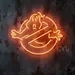 20x24 Ghostbusters Inspired Neon Sign – Vibrant Orange LED Ghost Wall Light with Iconic No-Ghost Symbol, Durable Acrylic Backing, Energy-Efficient Decor for Bars, Game Rooms, Halloween & Movie Fans 2