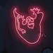 Custom Neon | Scary Ghost Neon Sign | Red | 27x23 1