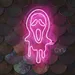 Custom Neon | Dripping Scream Ghost Neon Sign | 24x13 Red 1