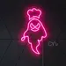 Red Ghost Chef Neon Sign 24x14 Inch – LED Spooky Kitchen Neon Light for Restaurants, Cafes, Bars, Halloween Party, Haunted House Decor, Horror Theme Wall Art, Unique Gift for Chefs & Food Lovers 1