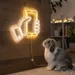 Custom Neon | Hand Holding Phone Neon Sign | 23x24 Inches | Yellow Neon Sign 2