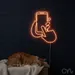 Custom Neon | Hand Holding Phone Neon Sign | 24x20 | Orange 2