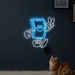 Custom Neon | Smiling Phone Neon Sign | 24x24 | Ice Blue 2