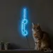 Custom Neon | Telephone Neon Sign | 29x8 | Ice Blue Sign for Home Bar Party Decor 2