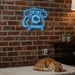 Custom Neon | Telephone Neon Sign | 25x30 Inches | Ice Blue Color for Stylish Decor 2