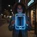 Custom Neon | Smartphone Design Neon Sign | 24x16 | Cyan Light for Modern Decor 1