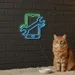 Custom Neon | Phone and Wrench Neon Sign | 24x25 | Green and Blue Neon Lights 2