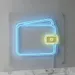 Custom Neon | Wallet Design Neon Sign | 21x24 | Sky Blue and Yellow Neon Sign 1