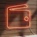Custom Neon | Wallet Design Neon Sign | 24x24 | Orange Bright Light Perfect for Decor 2