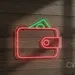 Custom Neon | Wallet with Money Neon Sign | 21x24 | Pink and Green 2