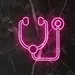 Pink Stethoscope Neon Sign 20x21 Inch – LED Medical Neon Wall Light for Doctors, Nurses, Clinics, Hospitals, Medical Offices, Healthcare Decor, Graduation, Gifts, Nurses Week, Home or Office 2