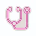 Custom Neon | Pink Stethoscope Neon Sign 20x21 Inch 3