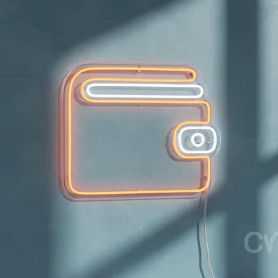 Custom Neon | Wallet Design Neon Sign | 20x24 | Orange