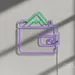 Custom Neon | Wallet with Cash Neon Sign | 24x23 | Purple and Green 1