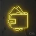 Custom Neon | Wallet Design Neon Sign | 24x20 Inches | Yellow Bright Light 1