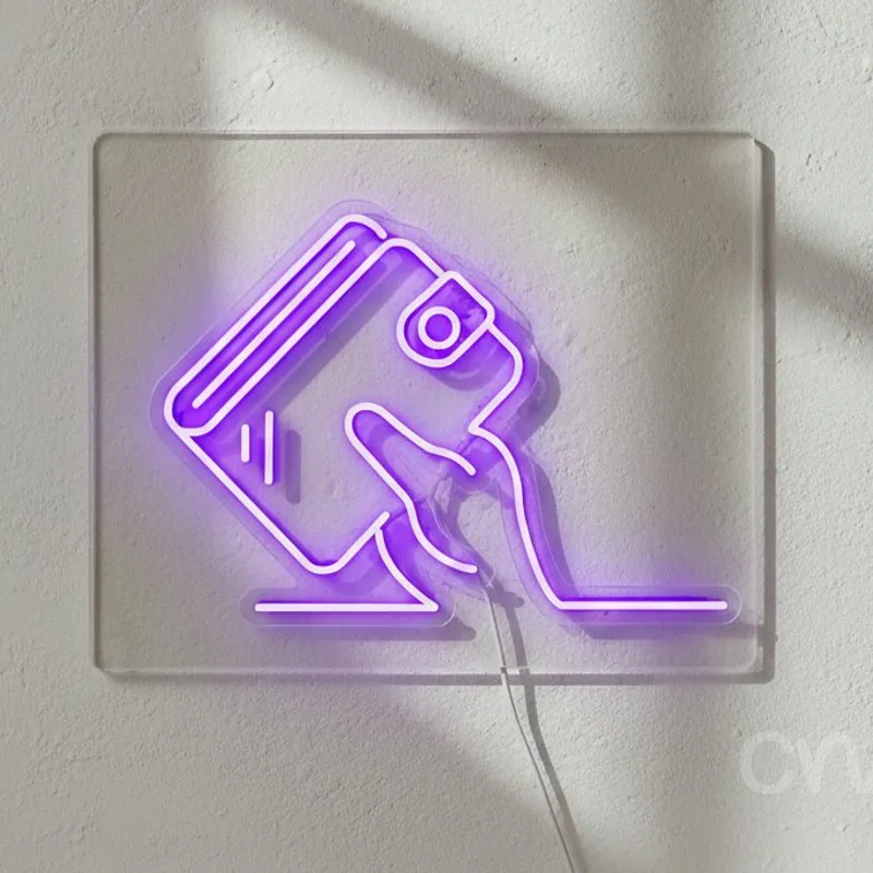 Custom Neon | Paint Bucket Pouring Neon Sign | 18x25 | Blue