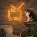 Custom Neon | TV Neon Sign with Speech Bubble | 25x22 Orange 2