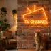 Custom Neon | TV Channel Neon Sign 19x27 Inch Orange 2