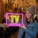 Custom Neon | Modern TV Neon Sign 19x24 Inch Pink & Yellow 1