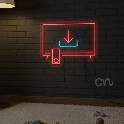 Custom Neon | LED Neon Projector Sign 19x20 | Red and Blue