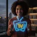 Custom Neon | Retro TV Icon LED Neon Sign | 27x25 Inch Blue and Yellow 1