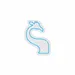 Custom Neon | Giraffe Neon Sign | 24x18 Inches | Ice Blue Neon Sign for Room Decor 3