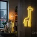 Custom Neon | Giraffe Neon Sign | 24x14 | Yellow Neon Sign for Decor and Bedroom 2