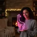 Custom Neon | Giraffe Neon Sign | 24x12 | Hot Pink Bright Neon Decor for Room 1