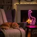 Custom Neon | Giraffe Neon Sign | 24x12 | Hot Pink Bright Neon Decor for Room 2