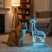 Custom Neon | Giraffe Neon Sign | 24x16 | Ice Blue Neon Sign for Decor and Room Glow 1