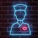 Custom Neon | Nurse Icon LED Neon Sign | 20x14 Inch Blue and Pink 1