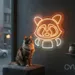 Custom Neon | Raccoon Face Neon Sign | 23x21 | Orange Neon Sign for Home Decor 2