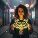 Custom Neon | Raccoon Face Neon Sign | 17x24 | Yellow Bright Color for Room Decor 1
