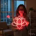 Custom Neon | Lotus Flower Neon Sign | 19x22 | Red Neon Sign Perfect for Home Decor 1
