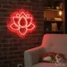 Custom Neon | Lotus Flower Neon Sign | 19x22 | Red Neon Sign Perfect for Home Decor 2