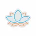 Custom Neon | Lotus Flower Neon Sign | 16x22 Inches | Light Blue and Orange Neon Sign 3