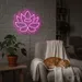 Custom Neon | Lotus Flower Neon Sign | 24x19 | Hot Pink | Perfect for Home Decor 2
