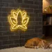 Custom Neon | Lotus Flower Neon Sign | 20x24 | Yellow Bright Neon Wall Decor 2