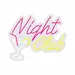 Custom Neon | Night Club Neon Sign Neon Sign | 19x24 | Hot Pink, Yellow, Warm White 3