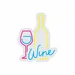 Custom Neon | Wine Neon Sign | 20x16 | Pink Yellow Blue Colors for Bar Home Decor 3