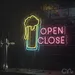 Custom Neon | Open Close Neon Sign | 19x24 Inches | Yellow Pink Blue Neon Sign 2