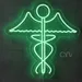 Medical Caduceus LED Neon Sign – 20x20 Inch Green Healthcare Symbol Neon Light for Hospitals, Doctor Offices, Pharmacies, Medical Schools, Clinics, Nursing Stations & Wellness Centers 1