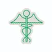 Custom Neon | Medical Caduceus LED Neon Sign | 20x20 Inch Green 3