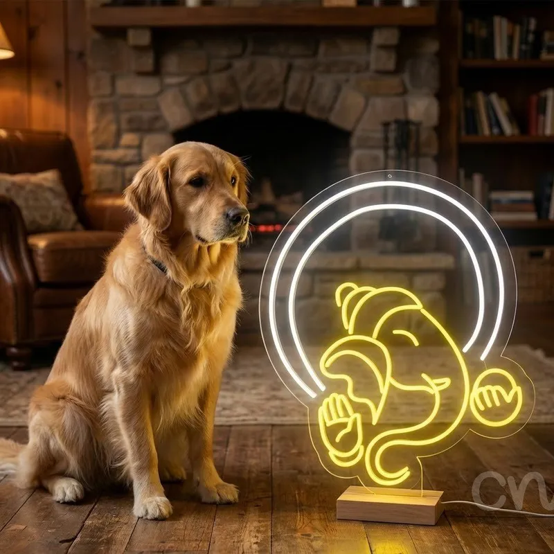 Custom Neon | Elephant Design Neon Sign | 30x26 | Yellow for Home Bar Bedroom Decor