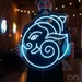 Custom Neon | Elephant Head Neon Sign | 24x22 | Ice Blue Neon Sign for Home Decor 2