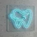 Custom Neon | Tooth Design Neon Sign | 20x24 | Ice Blue Neon Sign for Room Decor 1