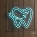 Custom Neon | Tooth Design Neon Sign | 20x24 | Ice Blue Neon Sign for Room Decor 2